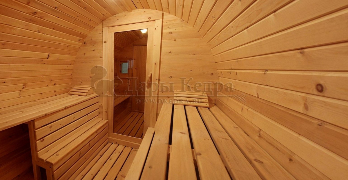 Баня-бочка круглая из кедра 4 метра